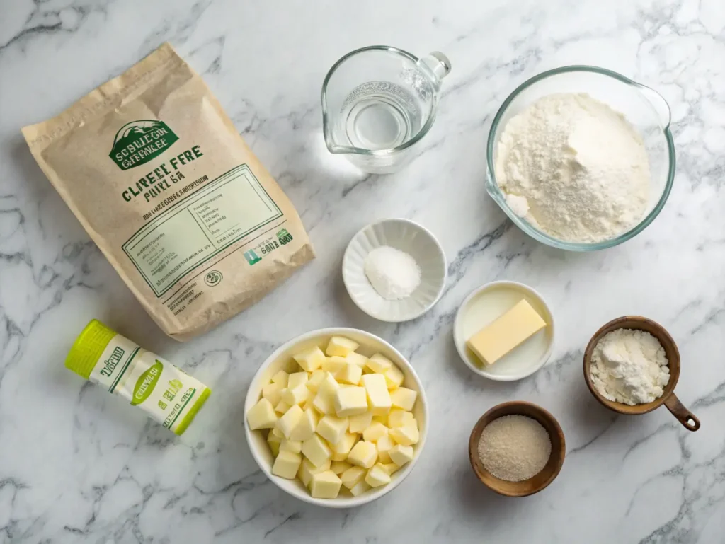 gluten free puff pastry : Ingredients needed for gluten free puff pastry recipe