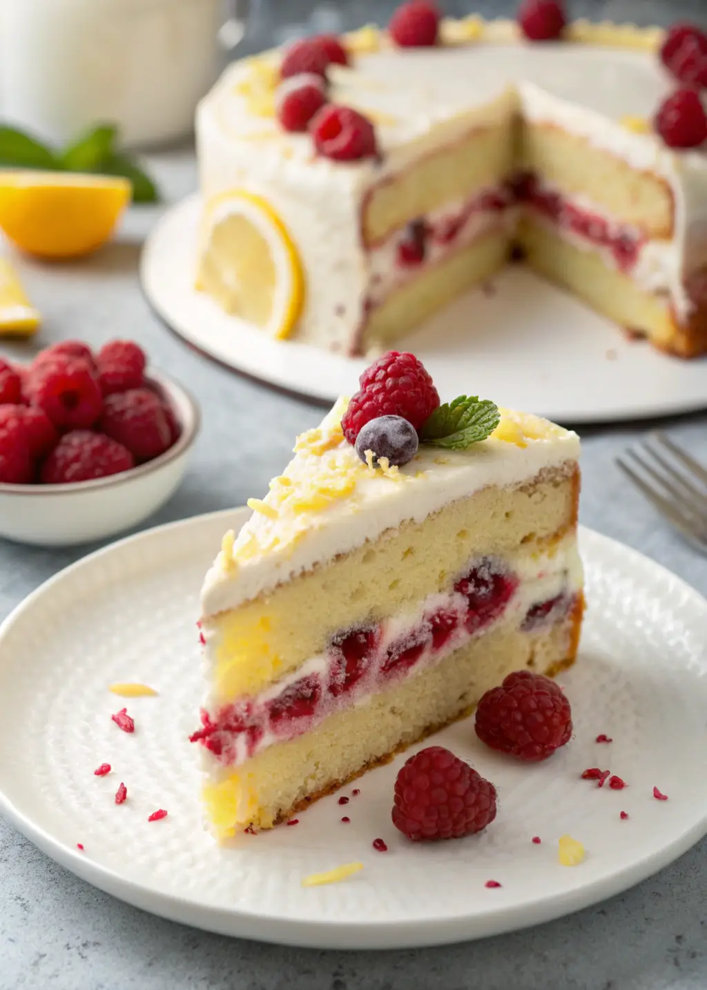 lemon raspberry cake