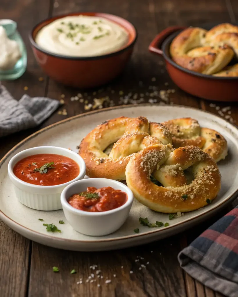 garlic parmesan pretzels
