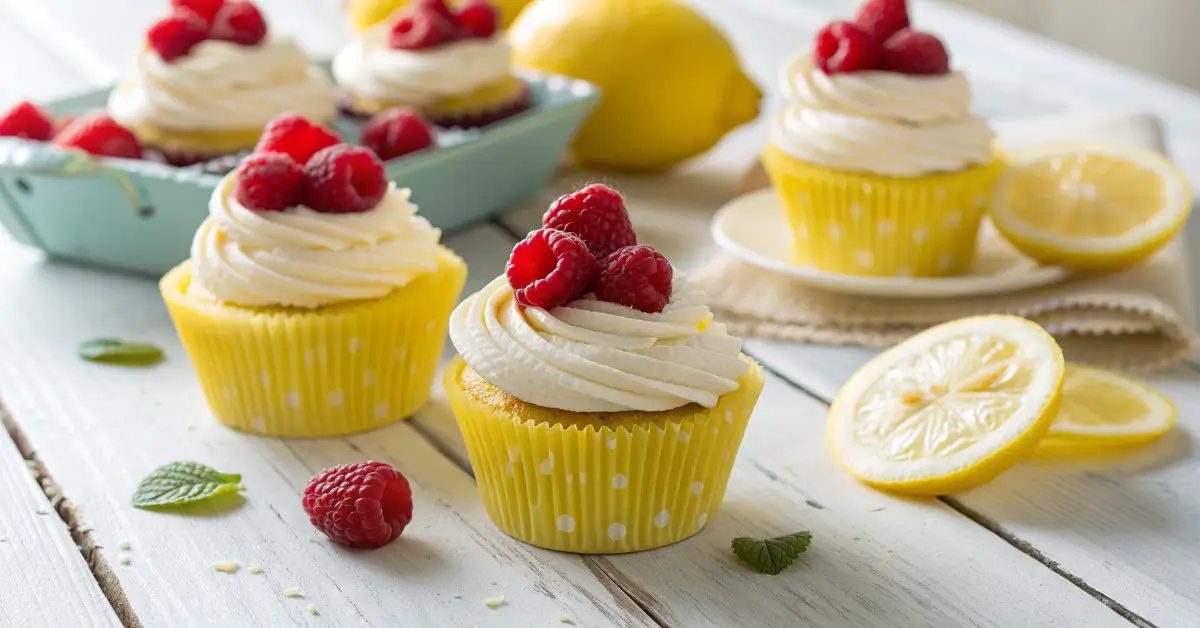 lemon raspberry cupcakes
