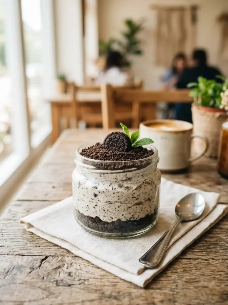 Light and fluffy no bake Oreo cheesecake variant