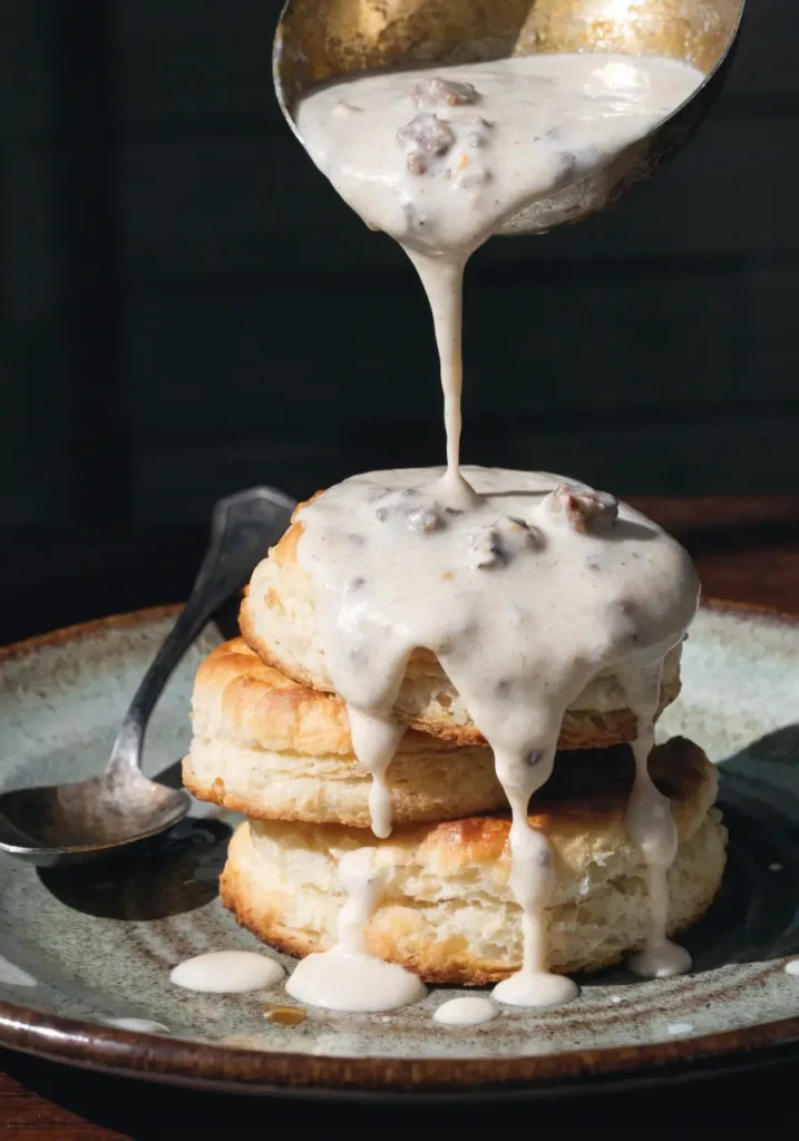 sausage gravy and biscuits