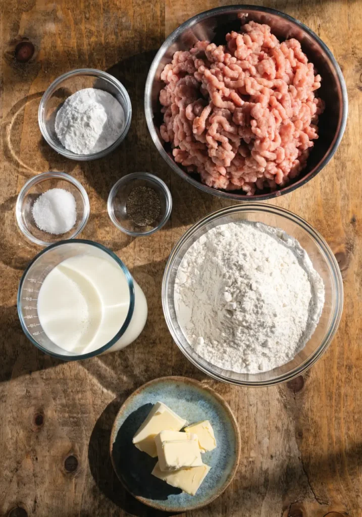 sausage gravy and biscuits