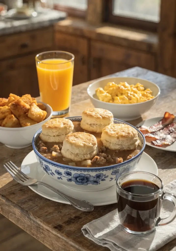 sausage gravy and biscuits