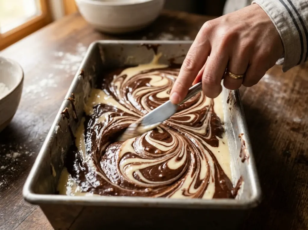 loaf with a chocolate swirl
