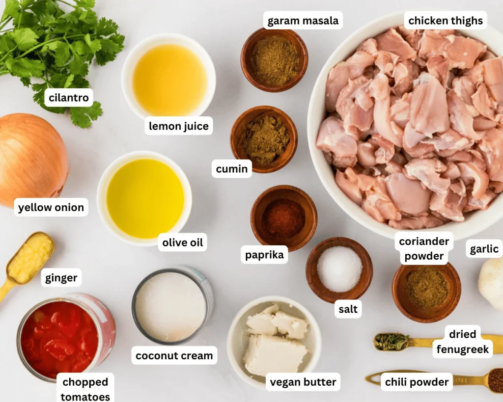 dairy free butter chicken