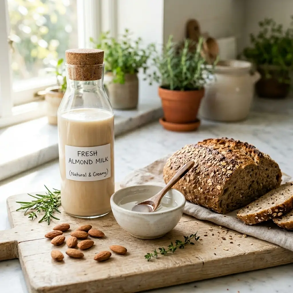 Ingredients for a gluten free dairy free bread recipe for bread machine.