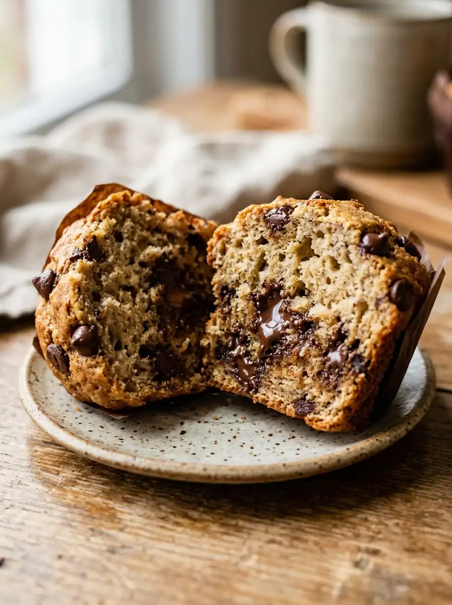 healthy banana muffins