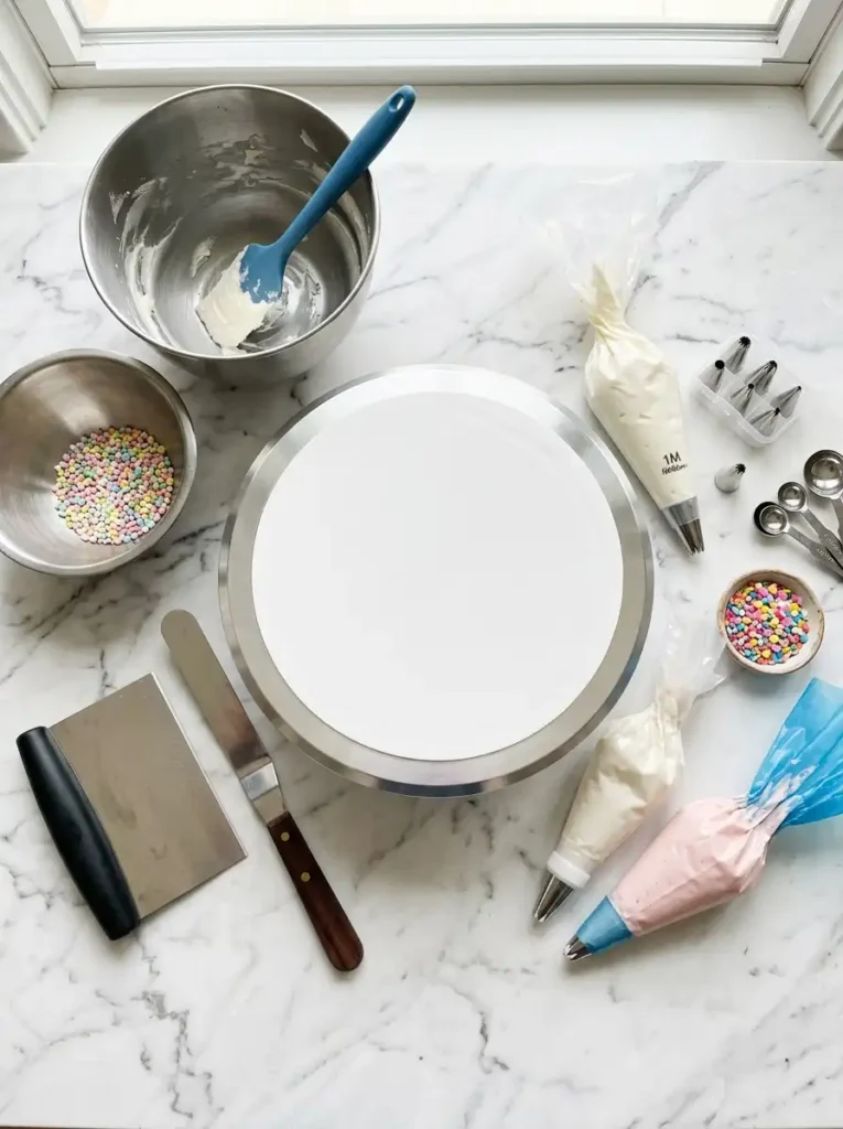 Essential tools needed to frost a cake professionally