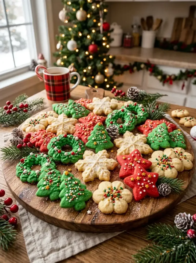 Christmas Spritz Cookies Variation